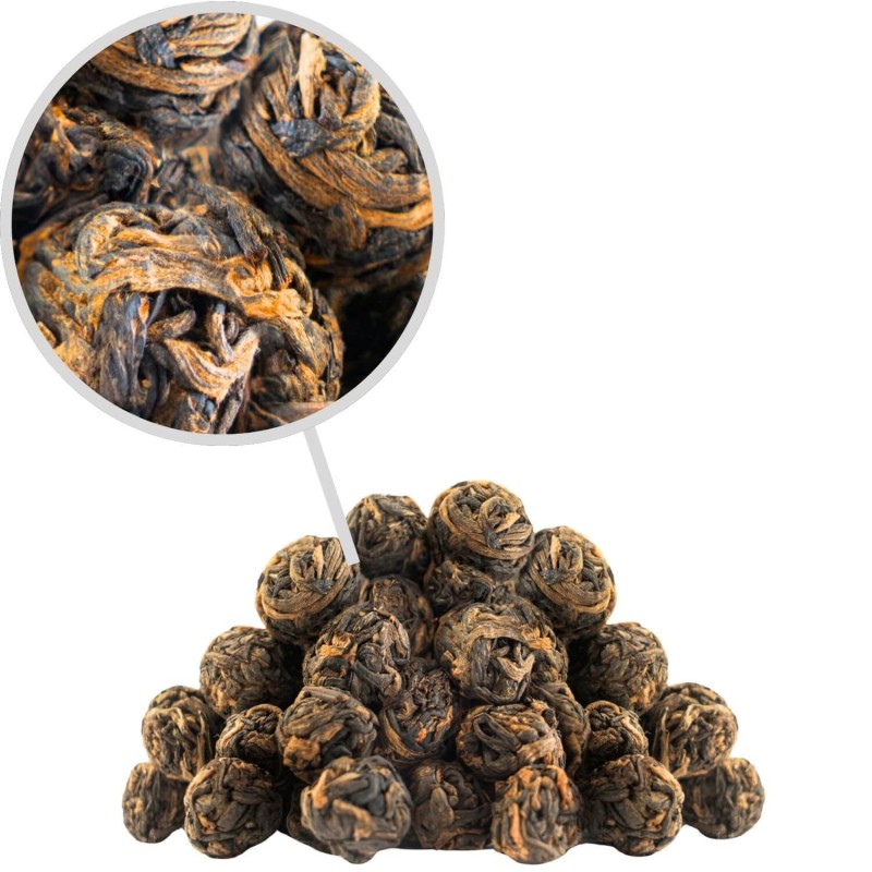 Long Zhu Black 50 g herbata czarna Dragon Pearl ręcznie zwijana liściasta (1).jpg