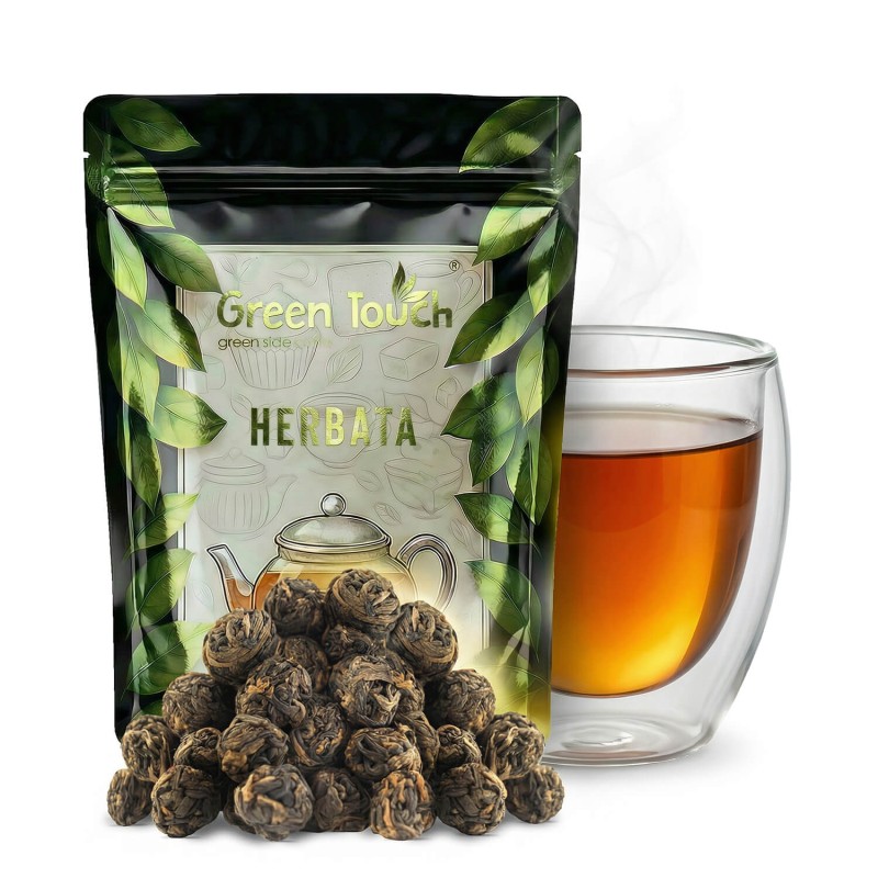 Long Zhu Black 50 g herbata czarna Dragon Pearl ręcznie zwijana liściasta.jpg