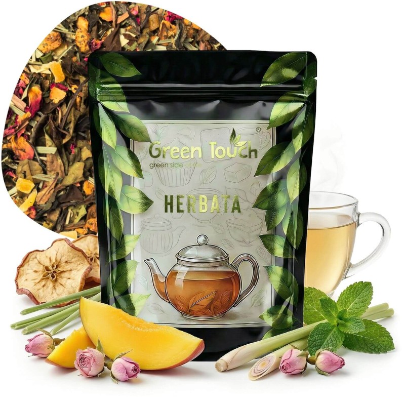 Biały Nektar 50 g herbata biała liściasta z mango, miętą i jabłkiem Pai Mu Tan.jpg