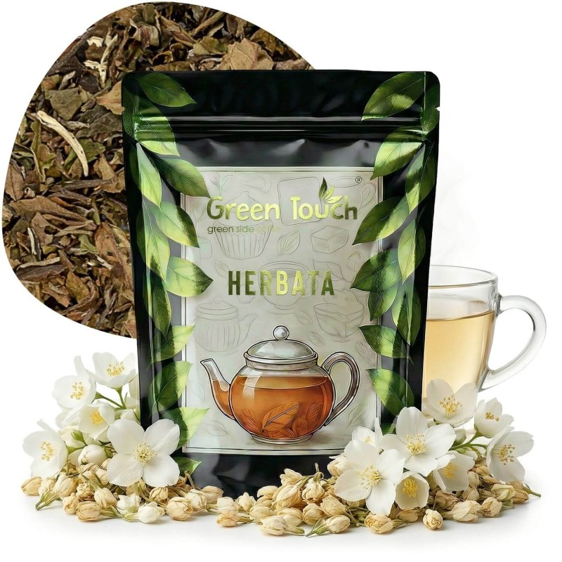 Jasmine Burst 50 g herbata biała jaśminowa liściasta Pai Mu Tan delikatna.jpg