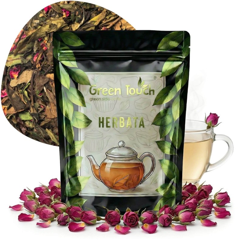 Róża Kairu 50 g herbata biała różana Pai Mu Tan liściasta aromatyczna.jpg