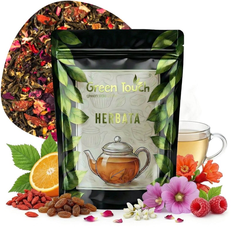 Herbata biała liściasta MALINOWE GOJI 50 g MALINA RÓŻA JAGODY GOJI OWOCOWA.jpg