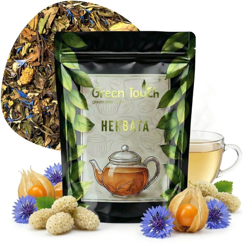 Eldorado 50 g herbata biała liściasta China Pai Mu Tan z jagodą inkaską, morwą i bławatkiem.jpg