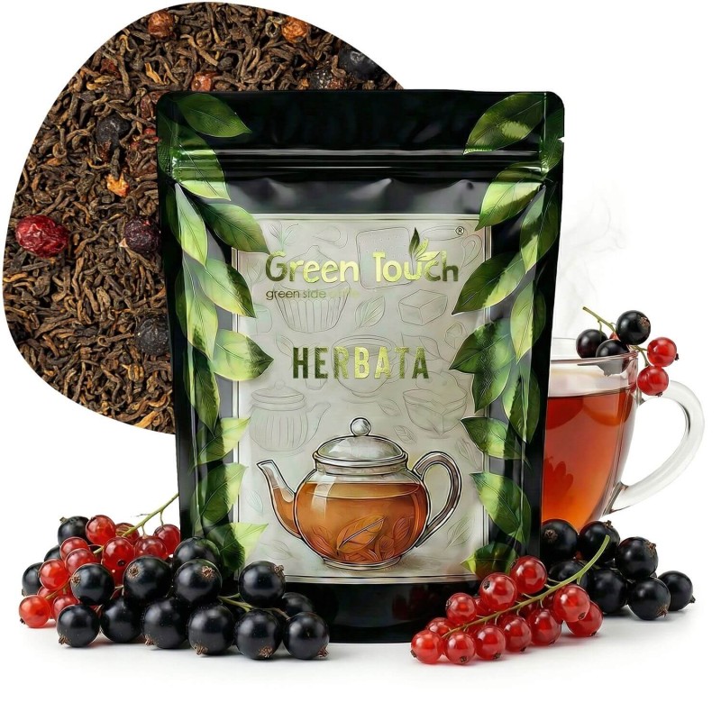 Pu-Erh Porzeczkowy 50 g herbata czerwona liściasta porzeczkowa z czarną i czerwoną porzeczką.jpg