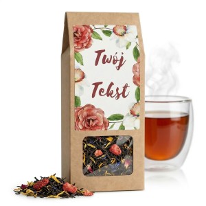 Herbata w pudełku nadruk z Twoim tekstem na prezent. Personalizowana herbata