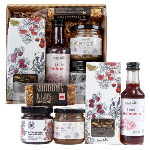 Zestaw prezentowy naturalny prezent podziękowanie herbata miód przetwory