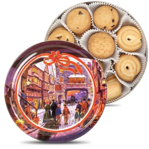 Świąteczne ciastka maślane kruche w puszce 454 g prezent na święta Mikołaja