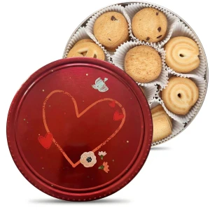 Ciastka maślane puszka 454 g zestaw prezent na dzień mamy dla kobiet serce