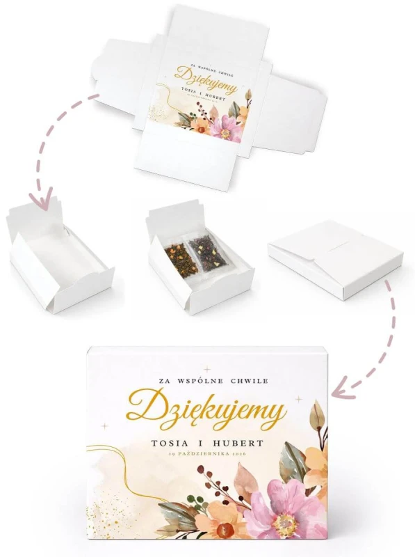 Podziękowanie dla gości upominek ślub wesele komunia chrzest zestaw herbat w pudełku z nadrukiem (3).jpg