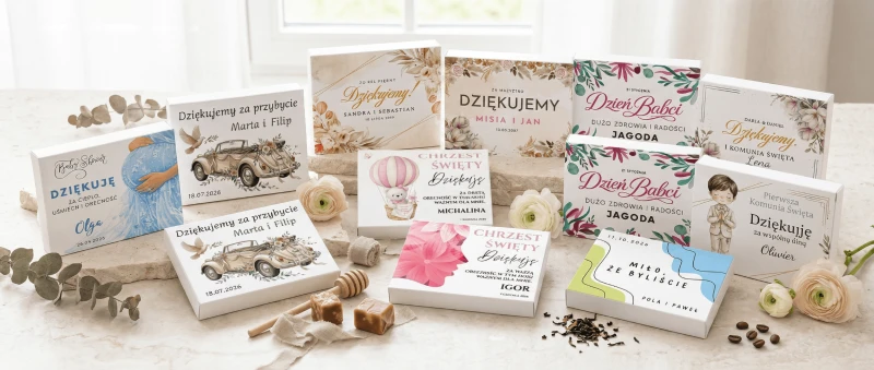 Podziękowanie dla gości upominek ślub wesele komunia chrzest kawa czekolada pudełko z nadrukiem (1).png