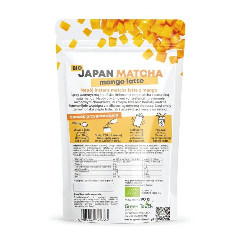 Herbata zielona BIO MATCHA JAPOŃSKA LATTE INSTANT MANGO 90 g Green Touch (6).jpg