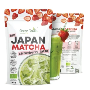 Bio Matcha Japońska Latte Truskawkowa strawberry instant 90 g herbata zielona Green Touch