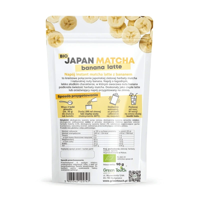 Herbata zielona BIO MATCHA JAPOŃSKA LATTE BANANOWA 90 g Green Touch (10).jpg
