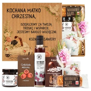 Zestaw prezent podziękowanie dla rodziców chrzestnych dziadków ślub nadruk