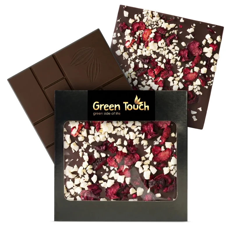 CZEKOLADA CIEMNA 70_ kakao GORZKA OWOCE WIŚNIA I JABŁKO LIOFILIZOWANE 85 g (4).webp