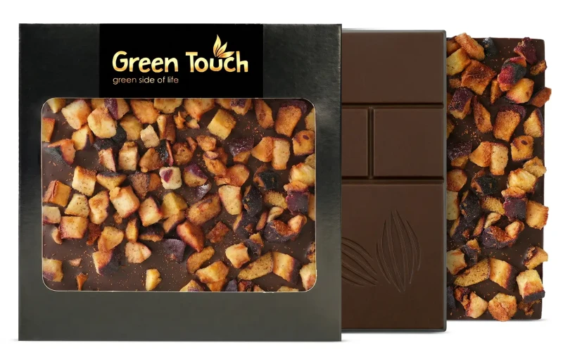 CZEKOLADA GORZKA CIEMNA 70% KAKAO ŚLIWKA I KARDAMON 85 g KRAFT Green Touch (2).webp
