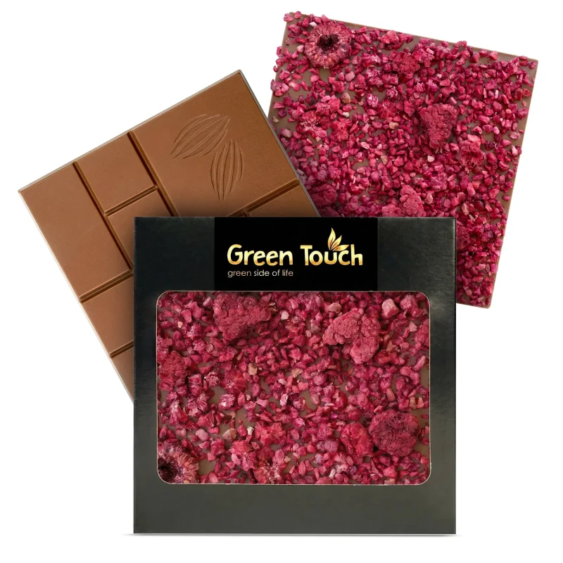 Czekolada mleczna z dodatkiem malin liofilizowanych 85 g