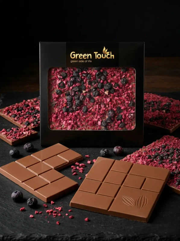 Czekolada mleczna z malinami i jagodami liofilizowanymi 85 g