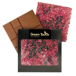 Czekolada mleczna z malinami i jagodami liofilizowanymi 85 g