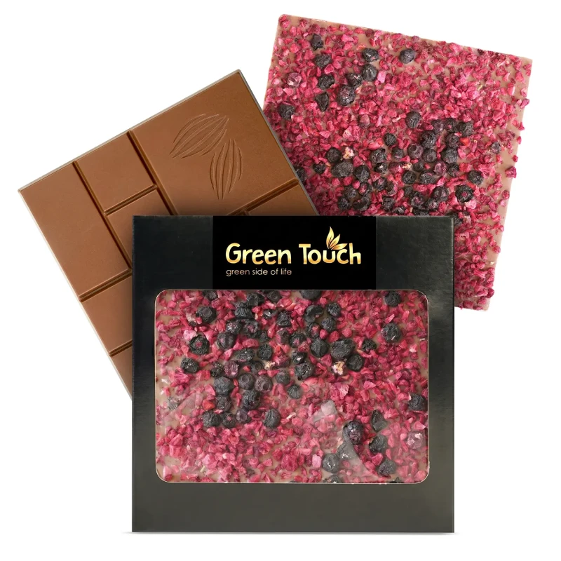 Czekolada mleczna z malinami i jagodami liofilizowanymi 85 g