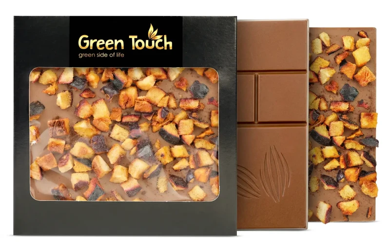 CZEKOLADA MLECZNA ŚLIWKA LIOFILIZOWANA I CYNAMON 85 g KRAFT Green Touch  (3).webp