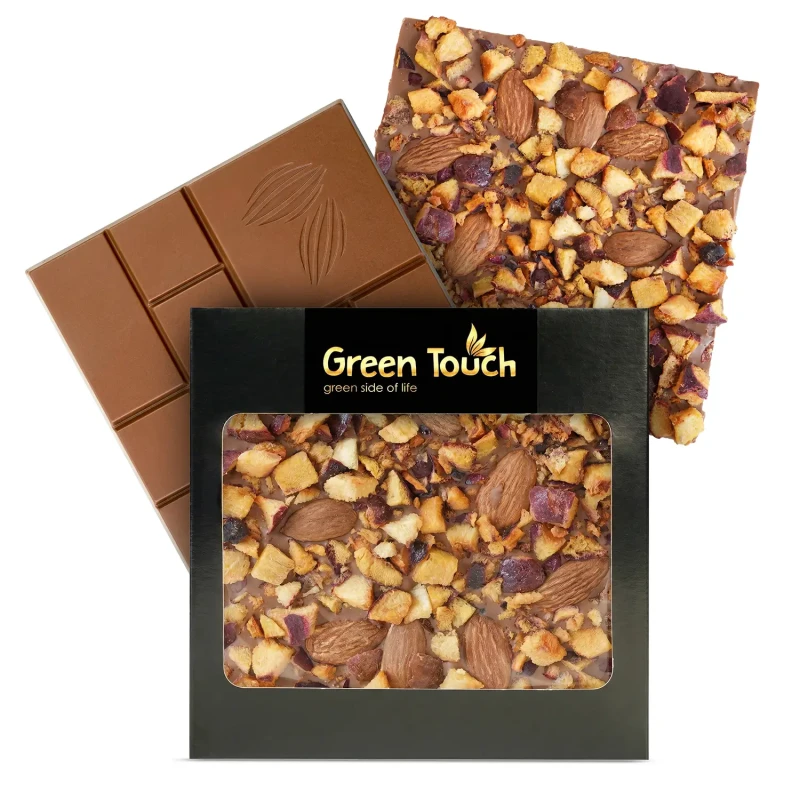 CZEKOLADA MLECZNA ŚLIWKA LIOFILIZOWANA I MIGDAŁY 85 g KRAFT Green Touch  (2).webp