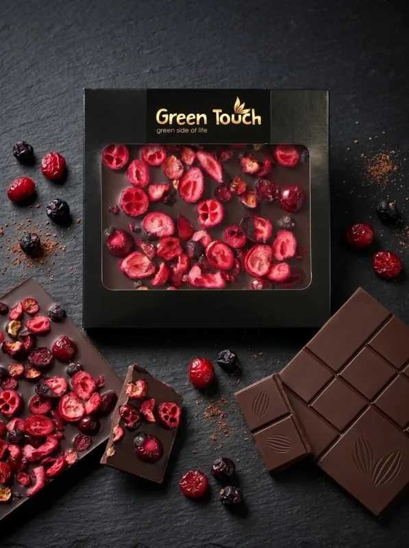 CZEKOLADA GORZKA CIEMNA 70% ŻURAWINA LIOFILIZOWANA I CZARNA PORZECZKA KRAFT (1).webp