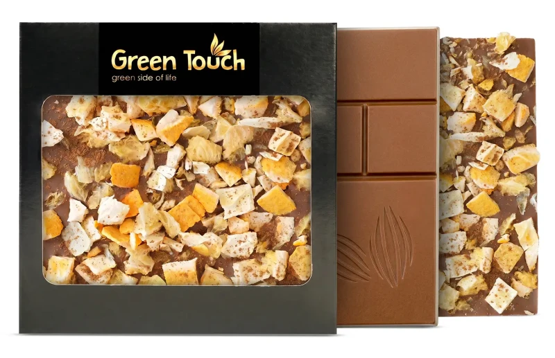 CZEKOLADA MLECZNA ŚWIĄTECZNA POMARAŃCZA LIOFILIZOWANA I CYNAMON 85 g  KRAFT