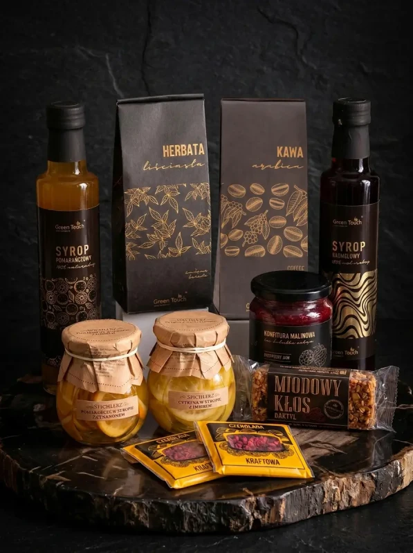 Duży zestaw prezentowy z kawą, herbatą i naturalnymi słodkościamip (2).webp