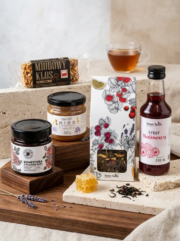 Zestaw prezentowy naturalny prezent podziękowanie herbata miód przetwory (5).webp