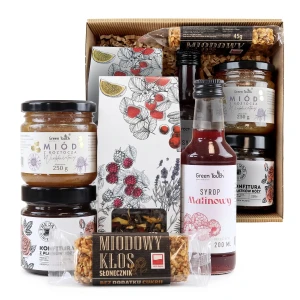 Zestaw prezentowy naturalny prezent podziękowanie herbata miód przetwory