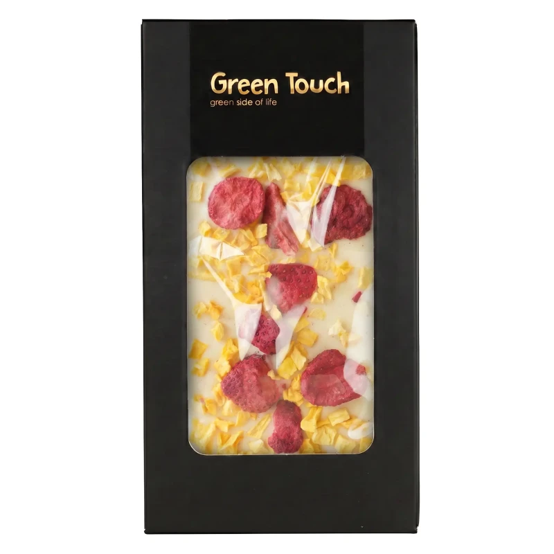 CZEKOLADA BIAŁA BEZ DODATKU CUKRU Z TRUSKAWKAMI I MANGO LIOFILIZOWANE 50 g (5).webp