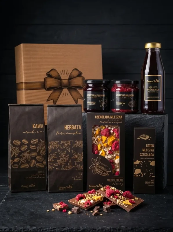 Kosz box prezentowy prezent upominek herbata kawa konfitury czekolada baton (2).webp