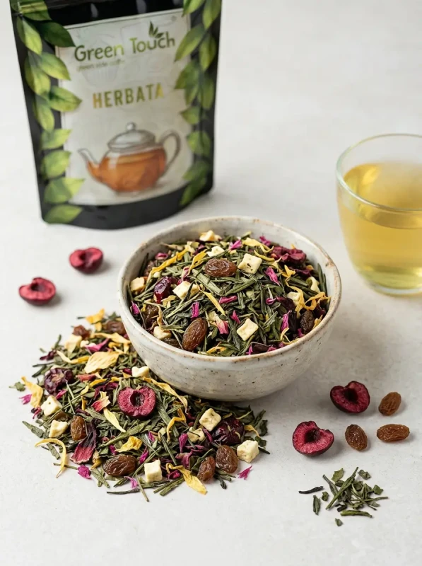 Herbata zielona ZIELONY SZLAK 50 g SENCHA JABŁKO WIŚNIA HIBISKUS OWOCOWA 2.webp