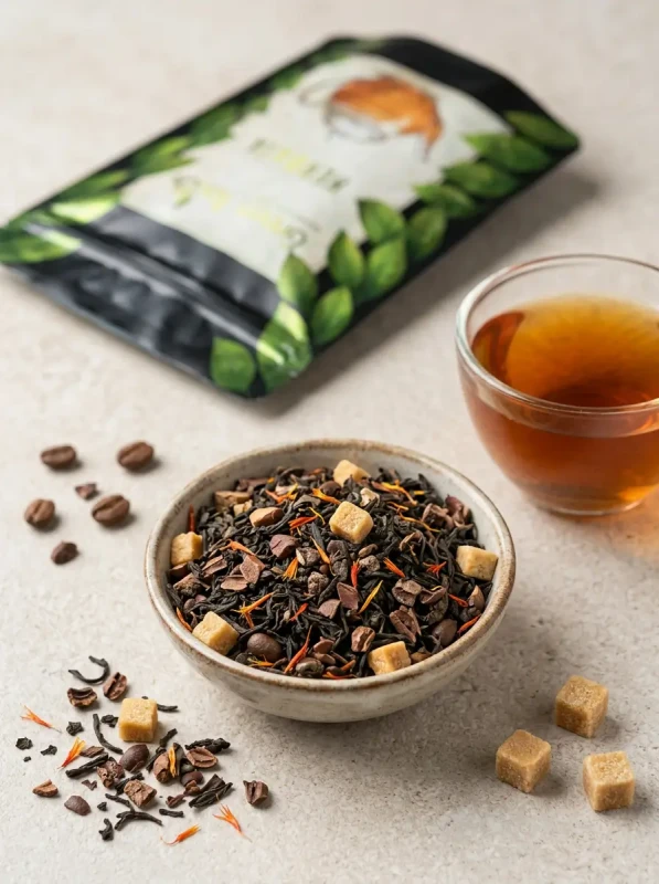 Herbata czerwona PU-ERH KARMELOWA 50 g KARMEL KAWA KAKAO DESEROWA SŁODKA 1.webp