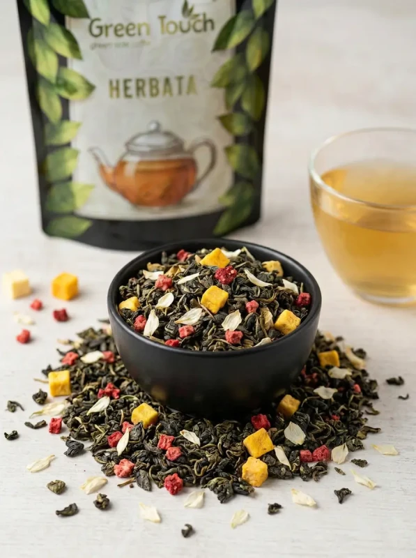 Herbata oolong MANGO & STRAWBERRY 50 g MANGO TRUSKAWKA JAŚMIN OWOCOWA 1.webp