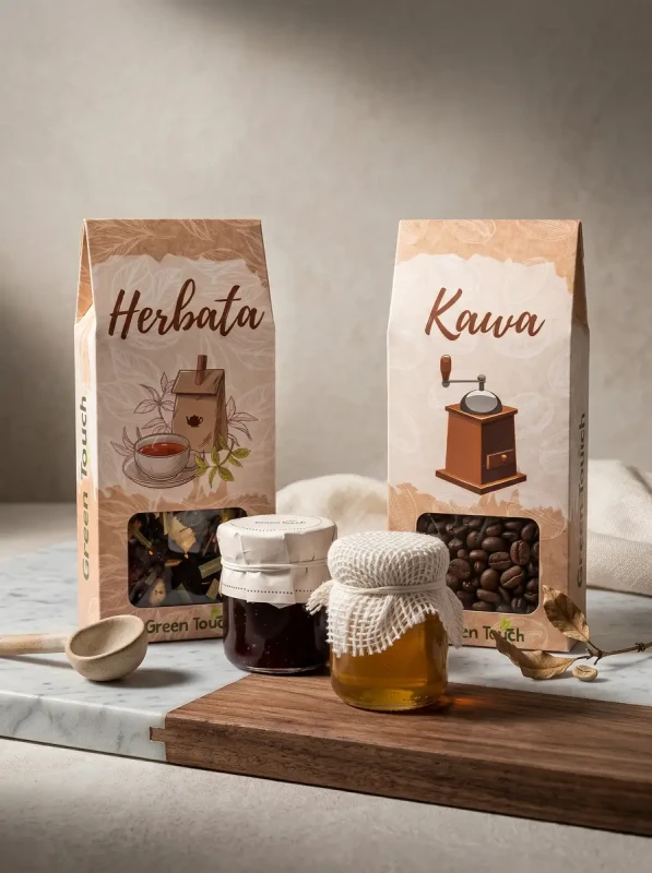 Zestaw prezentowy z herbatą i kawą, miód na prezent box. Naturalny upominek, prezent uniwersalny (3).webp