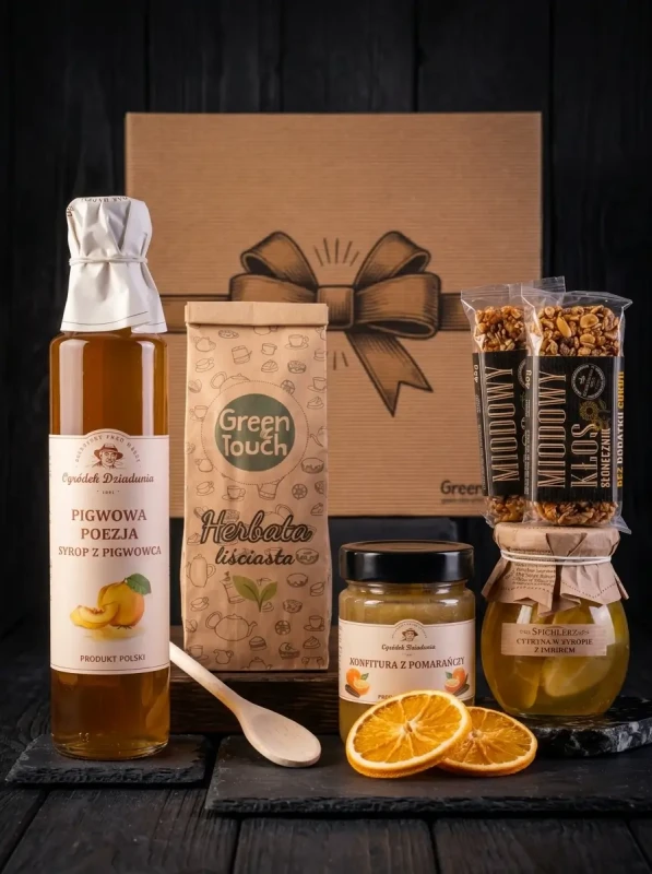 Kosz box prezentowy prezent upominek herbata batony konfitura syrop zdrowy (2).webp