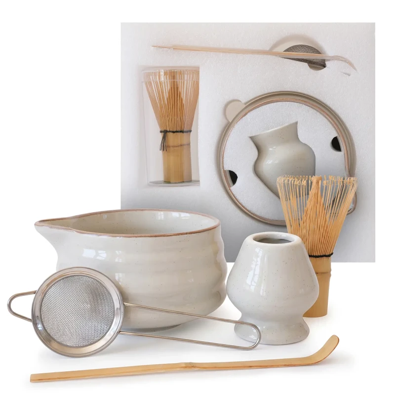 ZESTAW CERAMICZNY DO MATCHA MIOTEŁKA CZARKA ŁYŻECZKA STOJAK SITKO KOMPLET (5).webp