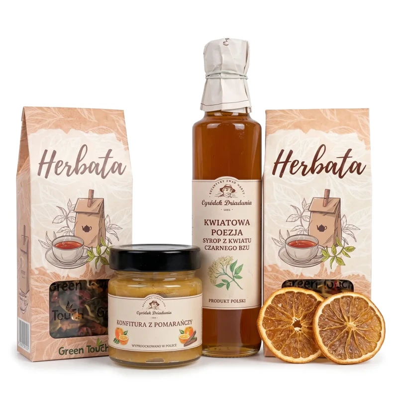 Kosz prezentowy z naturalnymi przetworami i herbatą (7).webp
