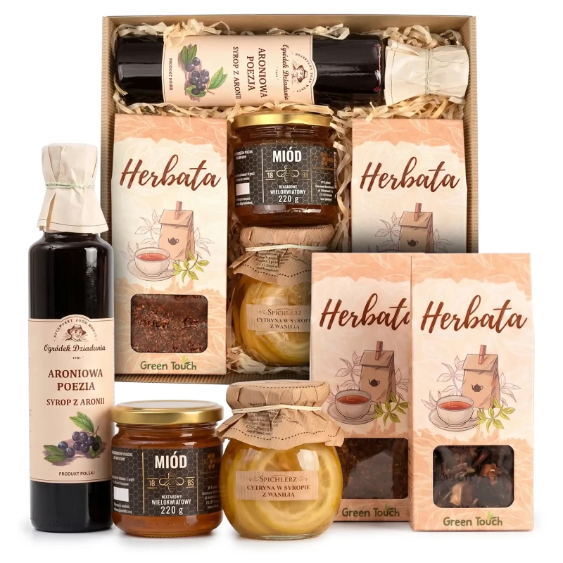 Kosz prezentowy z przetworami, herbatą rooibos i hibiskusem (4).webp