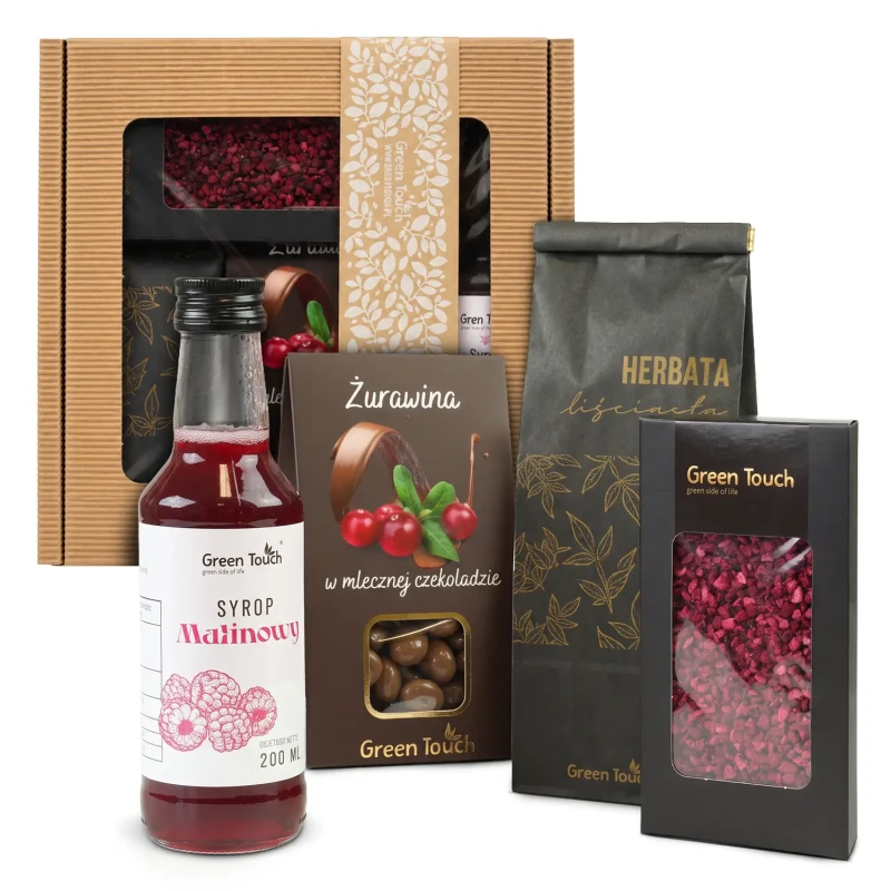 Zestaw prezentowy box herbata czekolada syrop malinowy żurawina upominek (2).webp