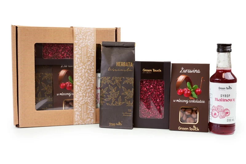 Zestaw prezentowy box herbata czekolada syrop malinowy żurawina upominek (3).webp