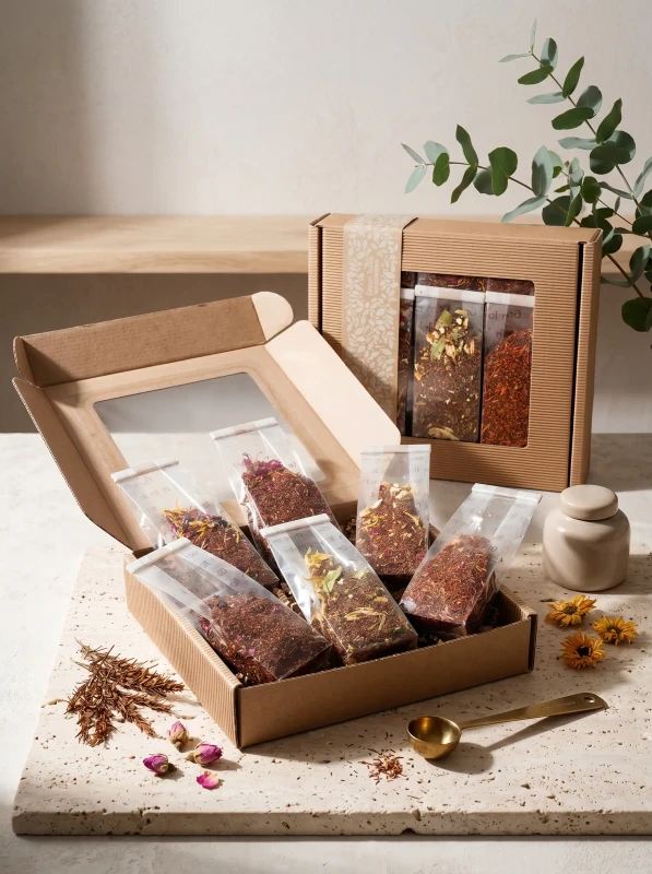 ZESTAW HERBAT ROOIBOS 6 SZT W PUDEŁKU PREZENT UPOMINEK HERBATY NATURALNE (1).webp
