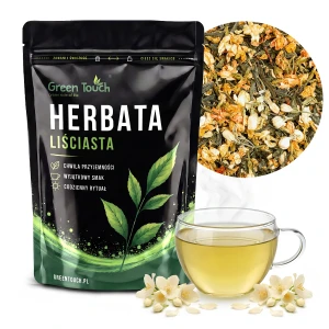 Herbata zielona Jaśminowy Świt 50 g Sencha jaśminowa z kwiatem i płatkami jaśminu 19%