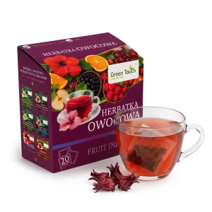 Herbata owocowa wiśnia pomarańcza hibiskus 36% owoców 20 saszetek torebek