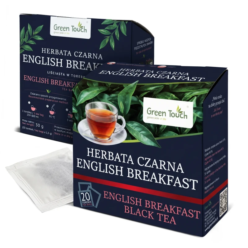 Herbata czarna English Breakfast angielska ekspresowa liściasta 20 torebek