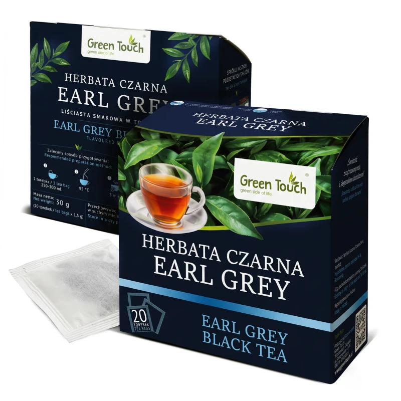 Herbata czarna Earl Grey Ceylon ekspresowa 20 torebek saszetek premium