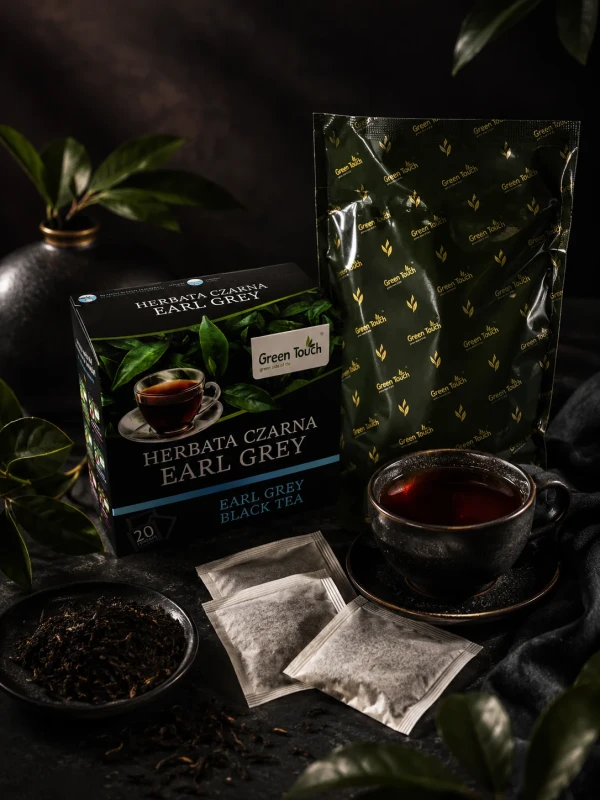 Herbata czarna Earl Grey Ceylon ekspresowa 20 torebek saszetek premium