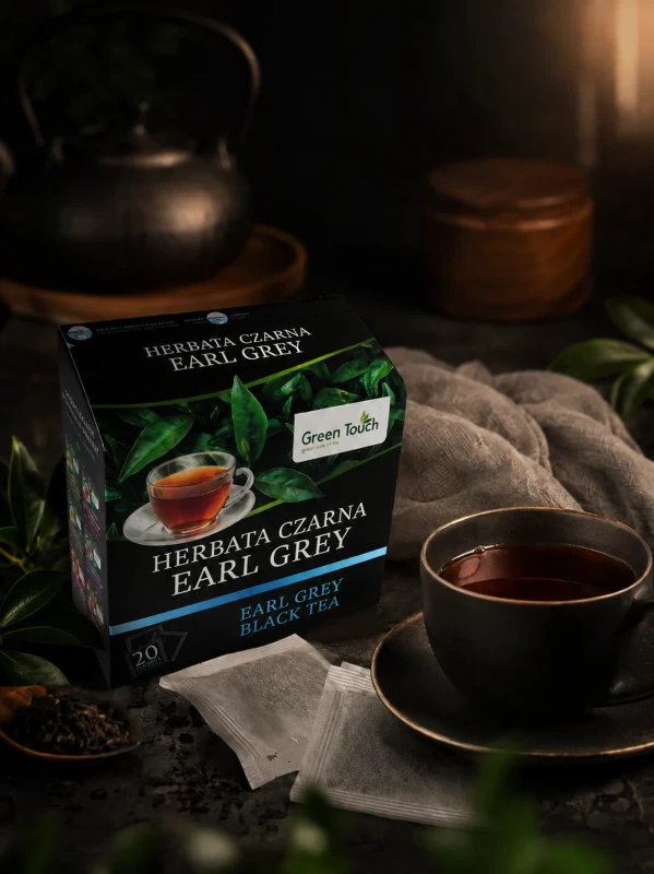 Herbata czarna Earl Grey Ceylon ekspresowa 20 torebek saszetek premium